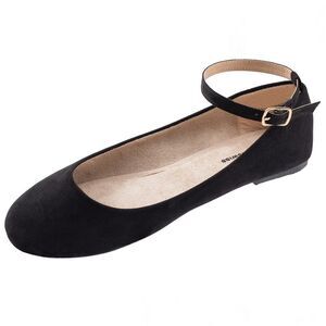 AlpineSwiss Calla Womens Ballet Flats Ankle Strap Shoe Classic Ballerina Slipper